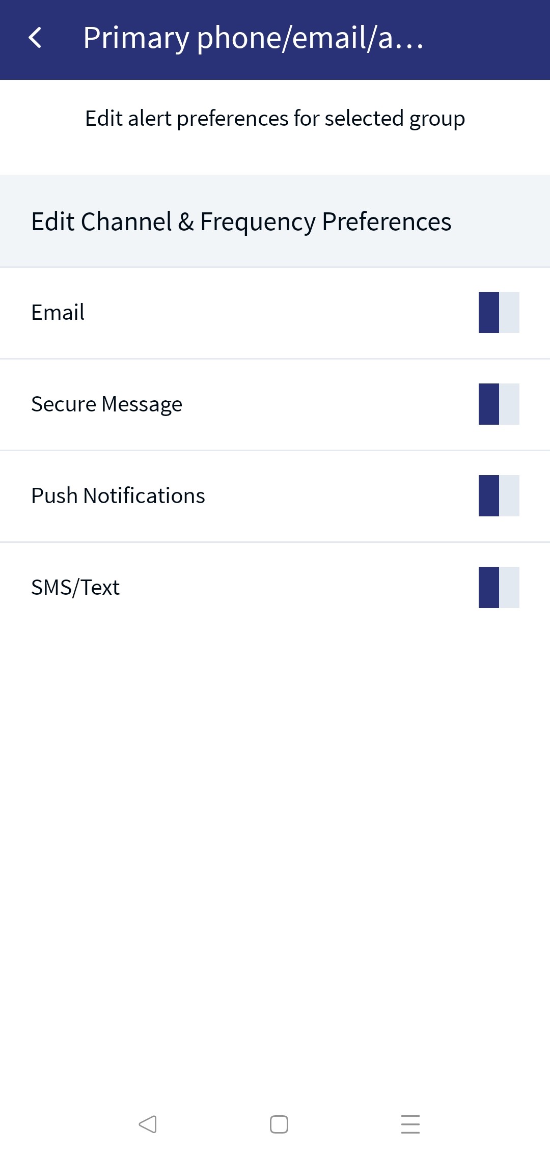 Edit Address/Email/ Phonenumber