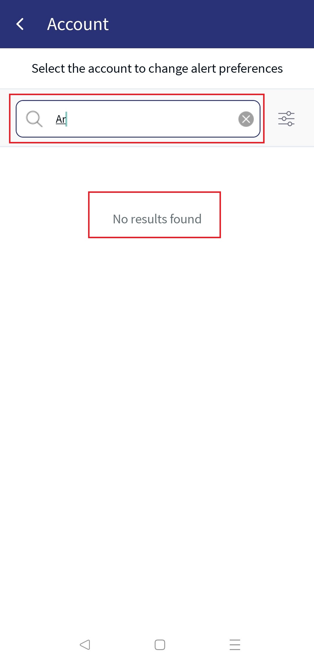 Search - No results Found