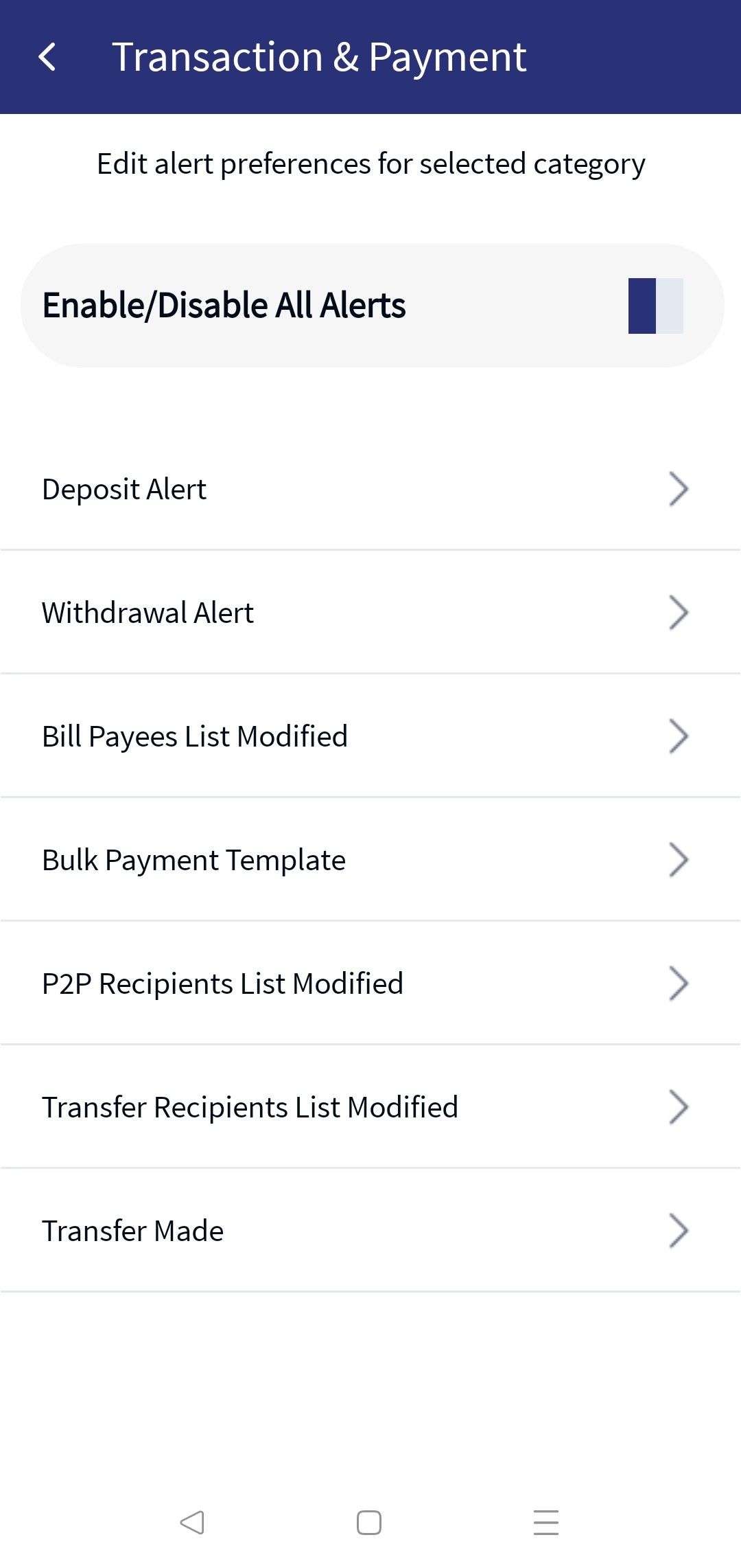 Transaction and Payment - Enabled