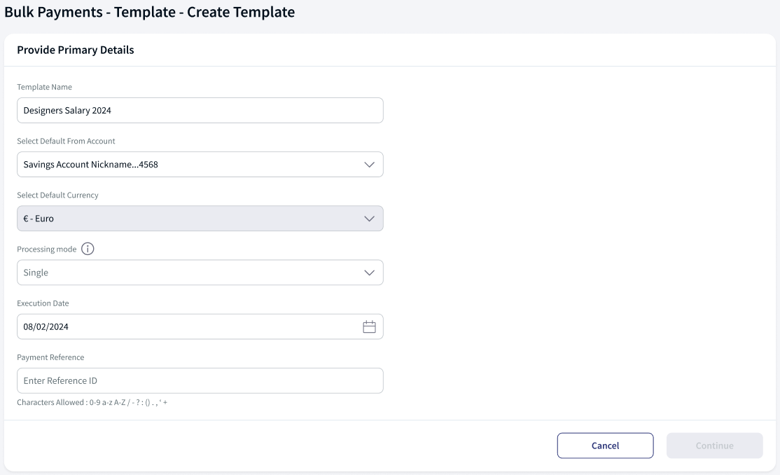 Add new payee flow