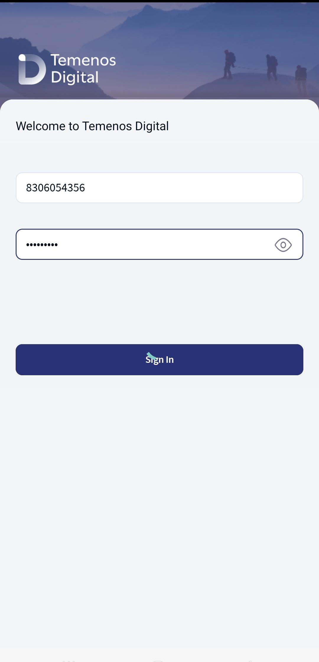 Enter the credentials