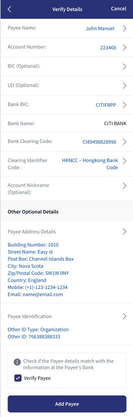 Domestic Transfer - Existing Payee - MB