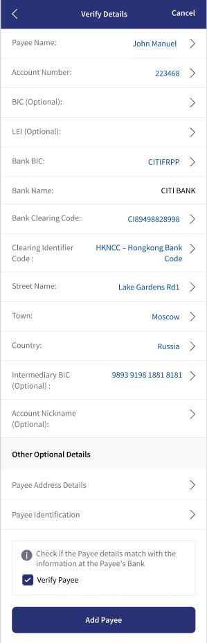 Domestic Transfer - Existing Payee - MB