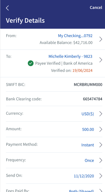 Expiry Period - Transfer Page