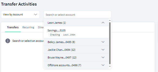 Transfer Activities - Multi Customer