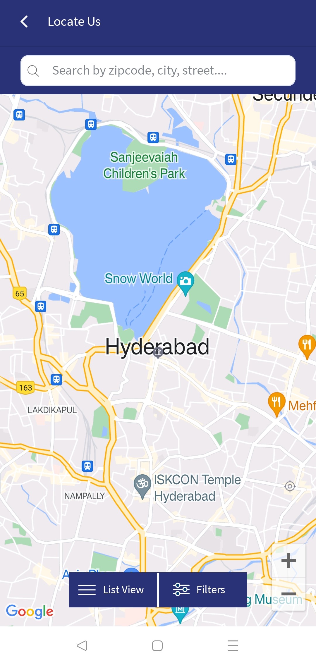 Locate Us Map view