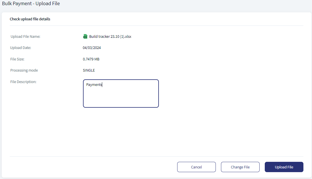 Bulk Update - Upload File Bulk Update - Upload File