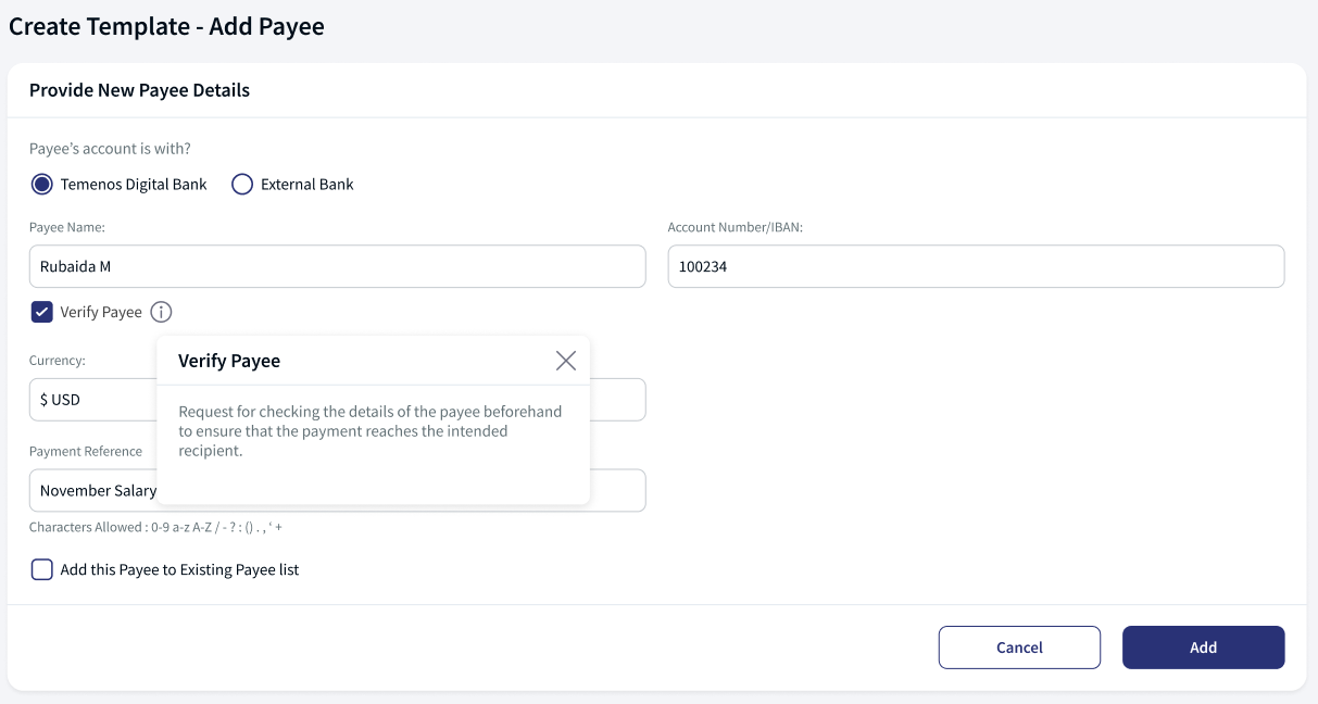 Bulk Payments - Add New Beneficiary Add New Beneficiary
