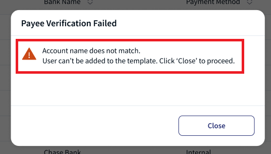 Add new payee flow