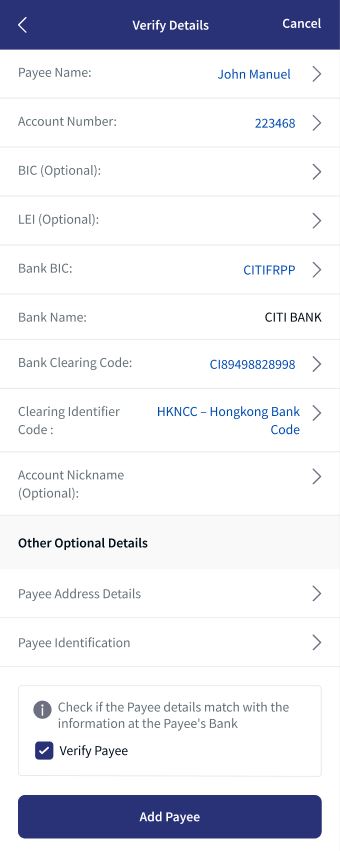 Domestic Transfer - Existing Payee - MB