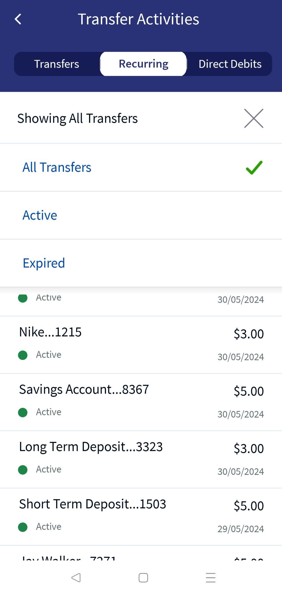 Transfer Activities - Multi Customer Transfer Activities - Multi Customer