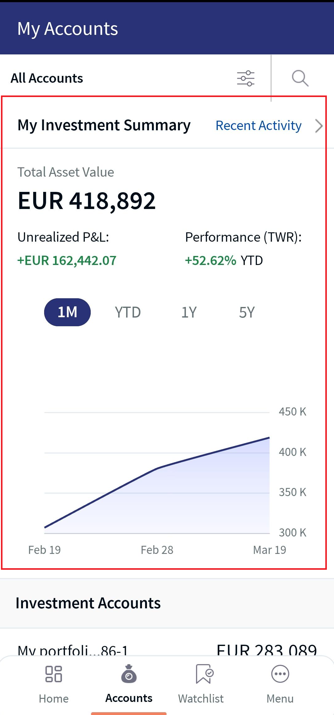 My Investment Summary