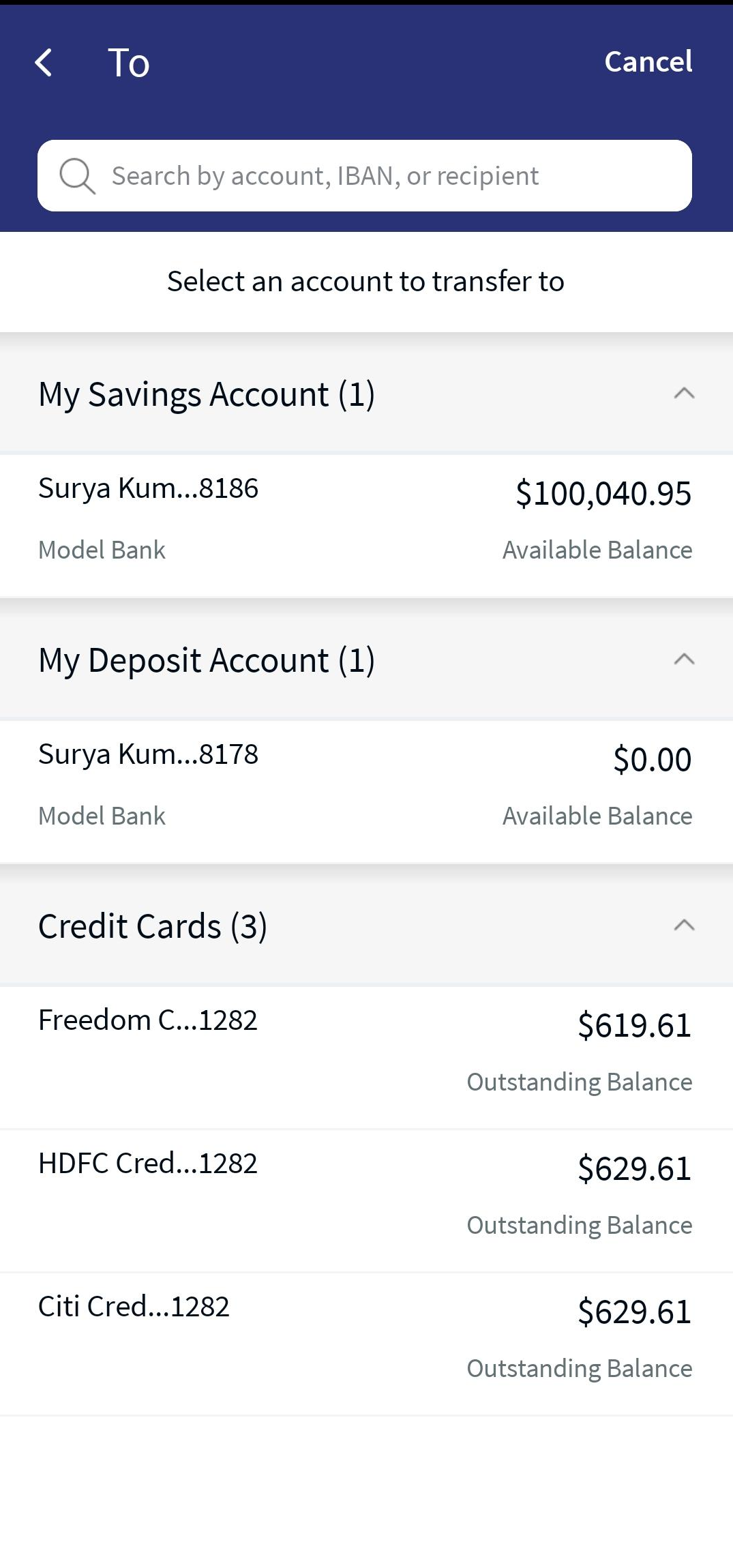 Transfer Cash