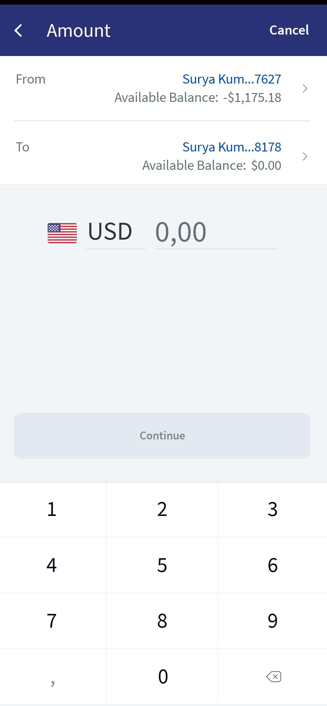 Transfer Cash