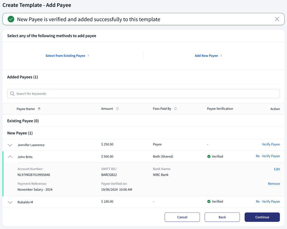 Bulk Payments - Add Beneficiaries Add Beneficiaries