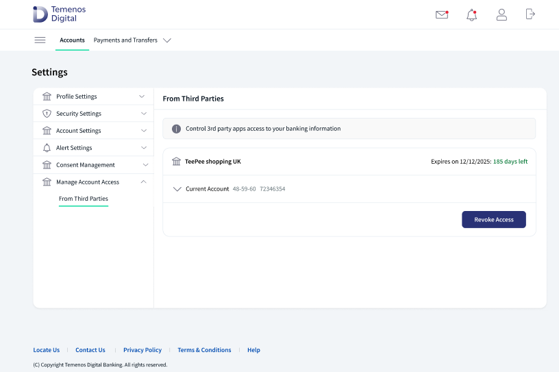 UK openbanking thirparty access