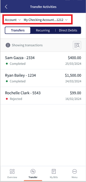 Transfer Activities - Multi Customer