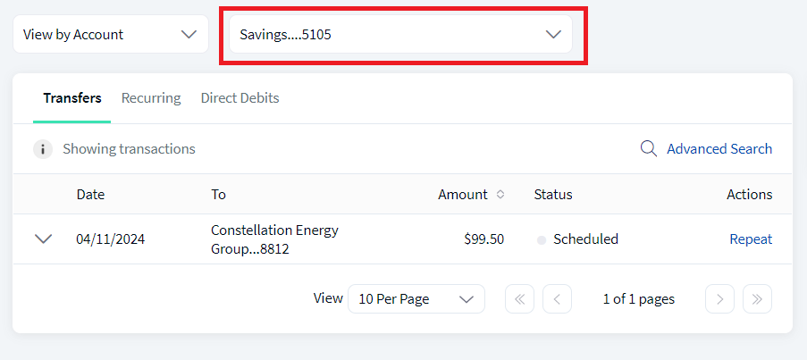 Transfer Activities - Multi Customer
