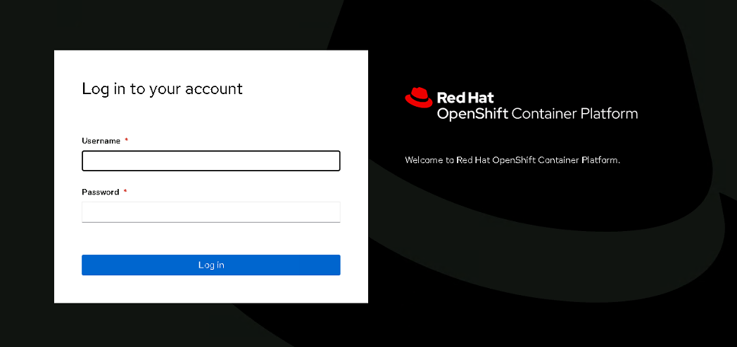 OpenShift Login Page OpenShift Login Page
