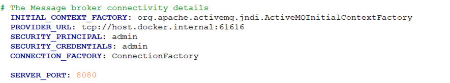 Activemq connection details