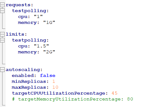 Range of memory and cores