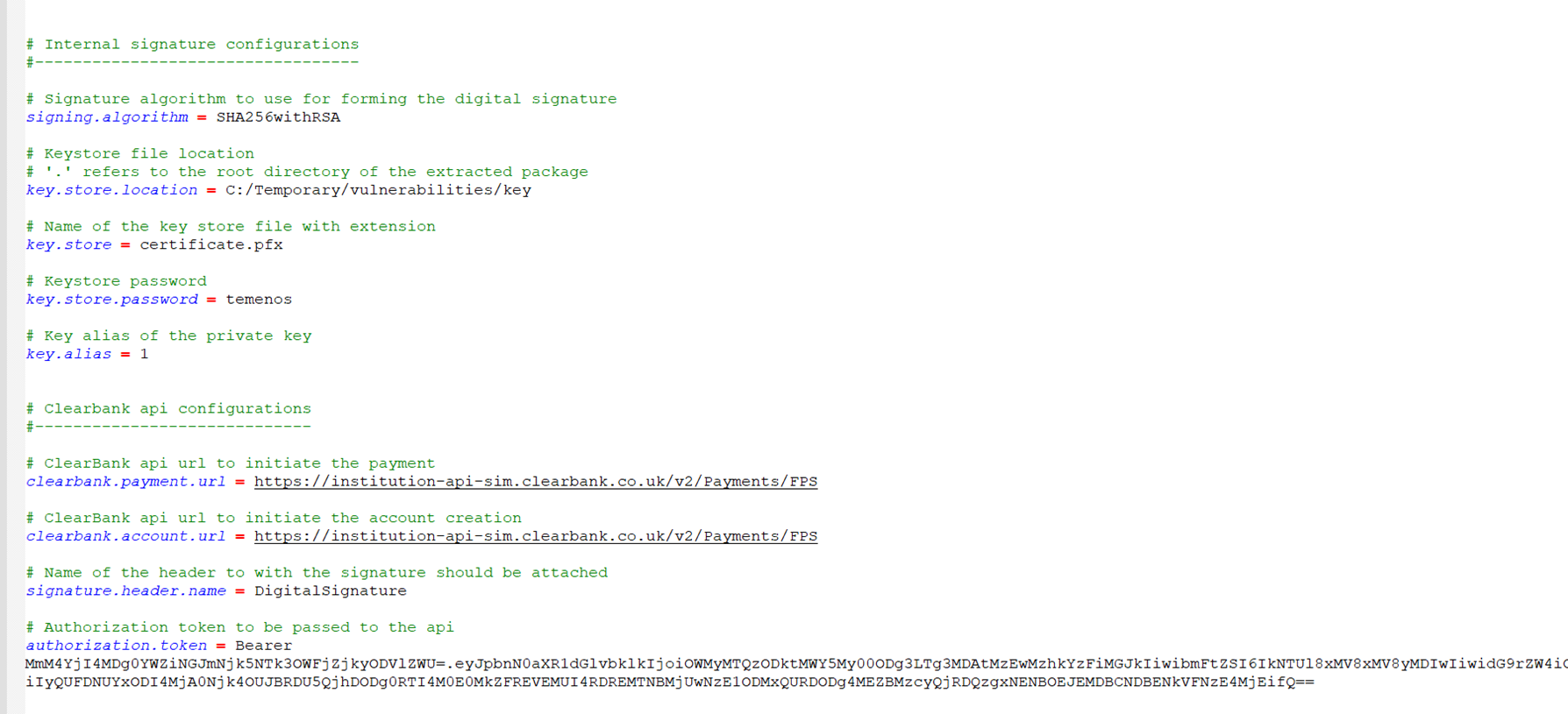 Application properties file configurations Application properties file configurations