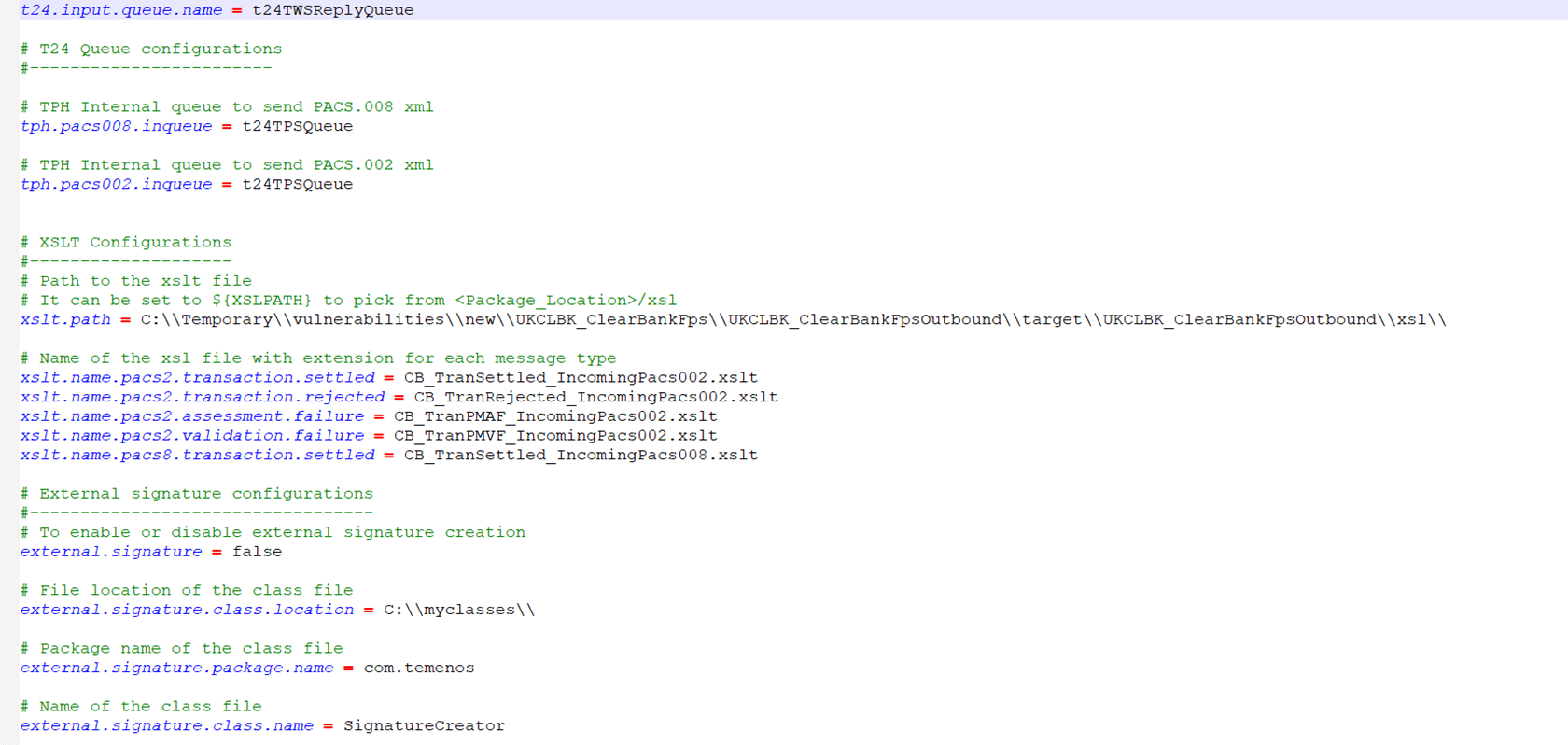 Application properties file configurations Application properties file configurations