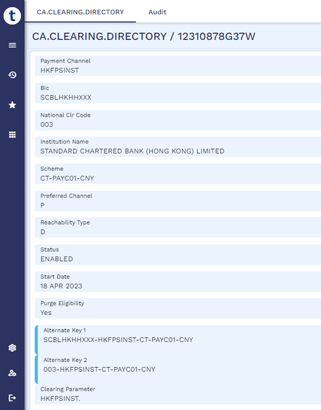 Configuration for the Clearing Directory Configuration for the Clearing Directory