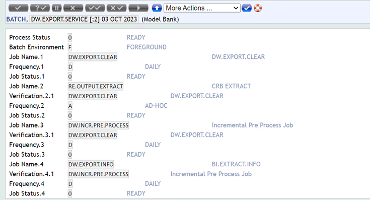 Configuration for BATCH BATCH