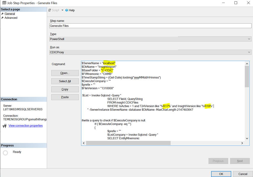 Configuration for CDIC CDIC