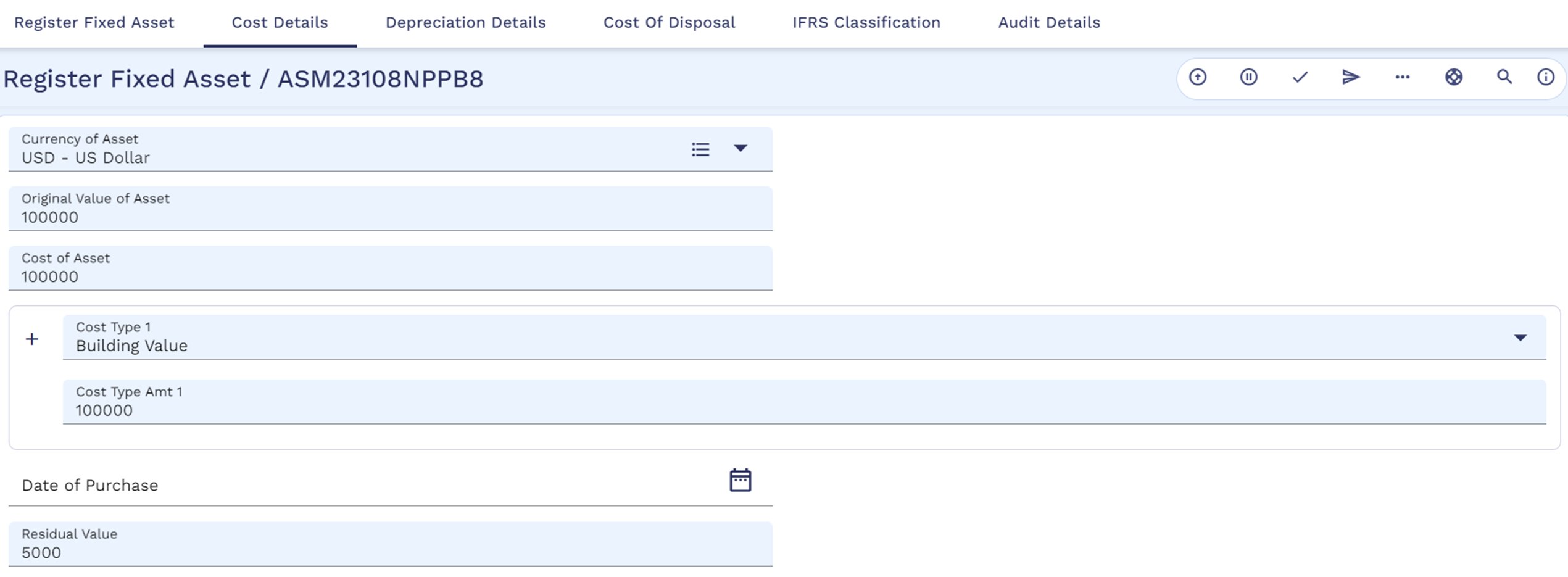 Register Fixed Asset