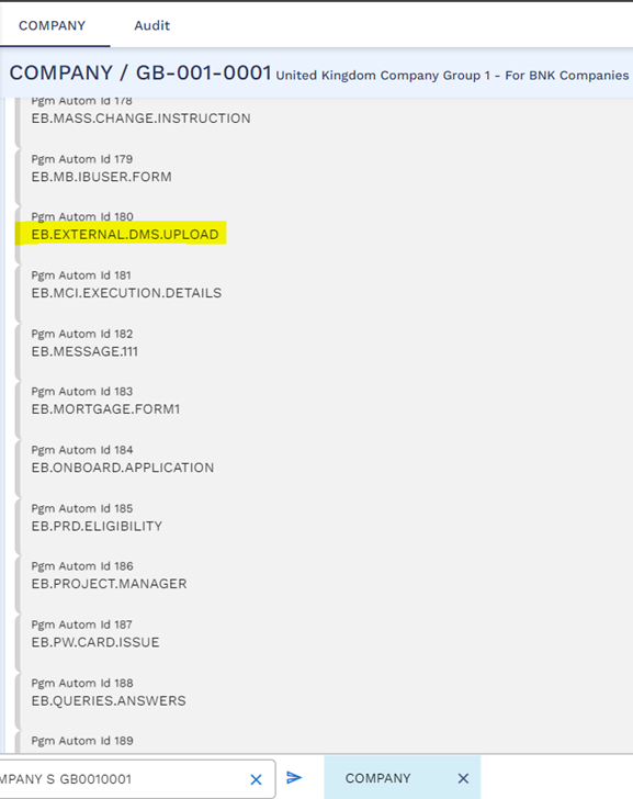 COMPANY record for Auto ID COMPANY record for Auto ID